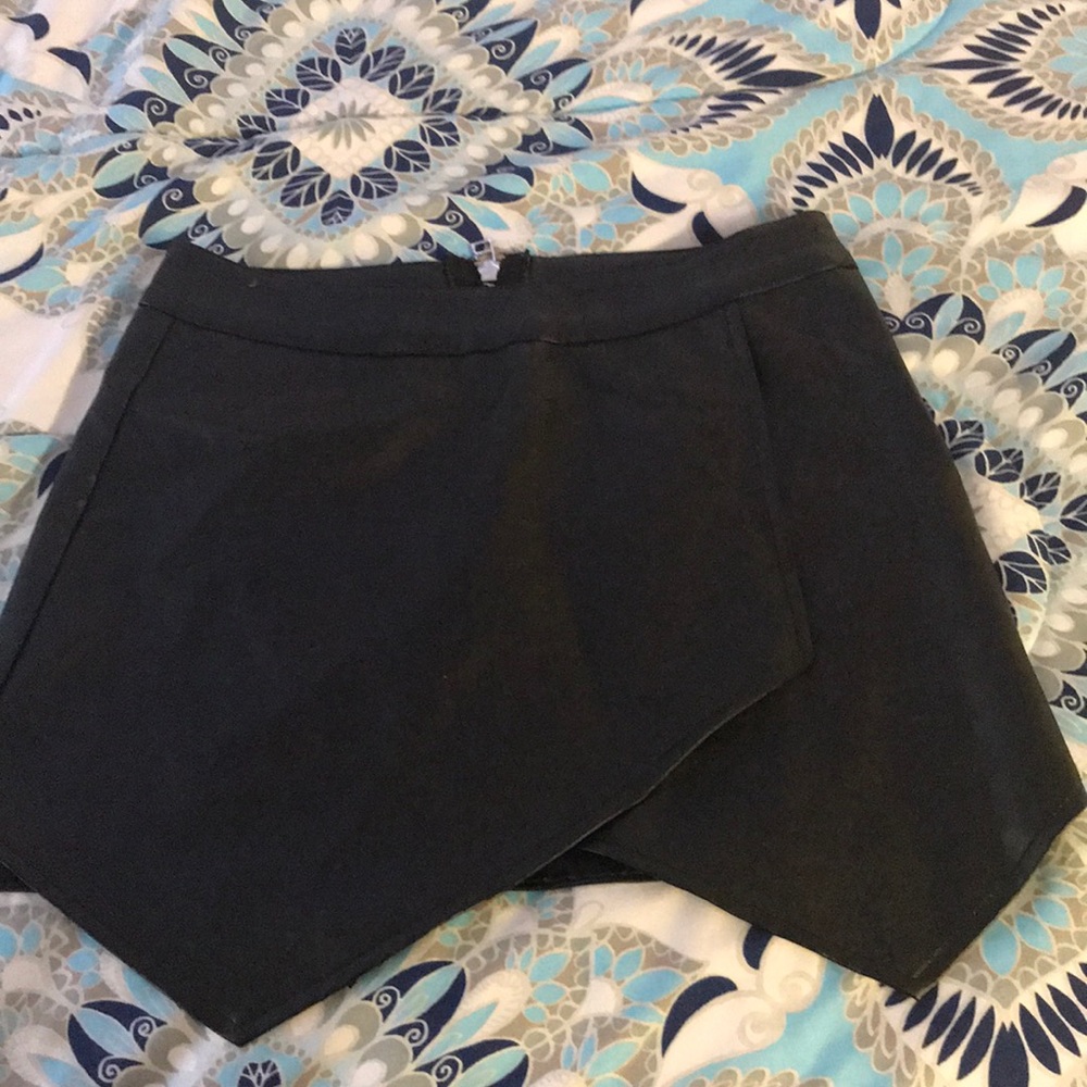 Pleather envelope skirt